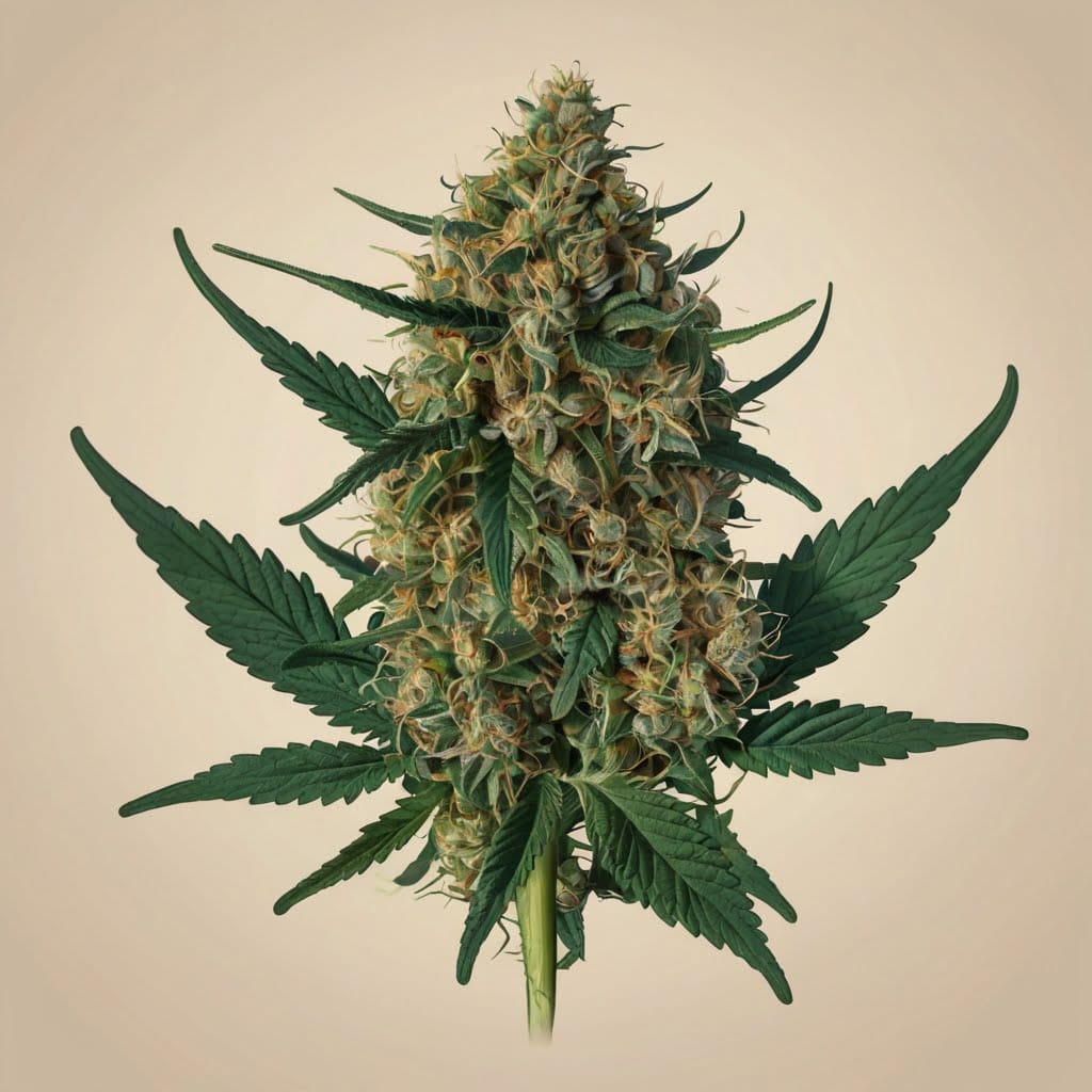 Imagen de una flor de cannabis para uso medicinal o recreativo