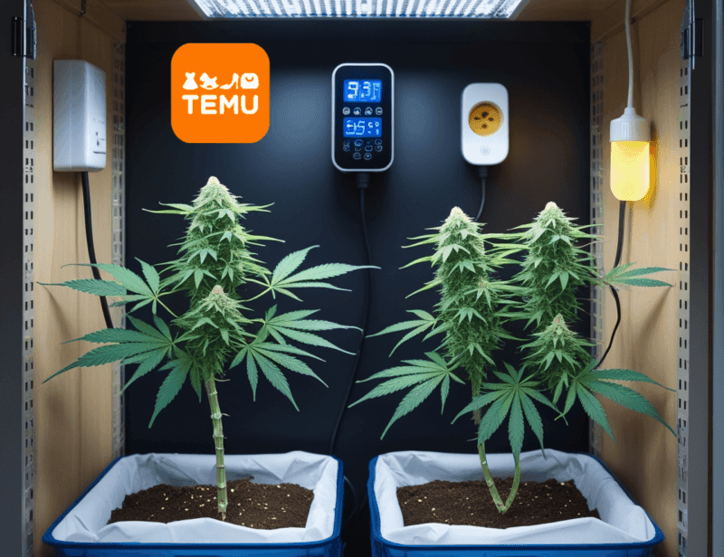 Optimiza tu espacio de cultivo: 7 productos clave de Temu Un cultivo indoor optimizado con objetos comprados en temu