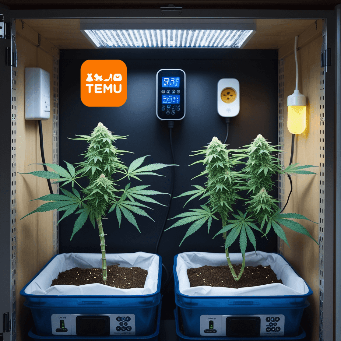 Un cultivo indoor optimizado con objetos comprados en temu