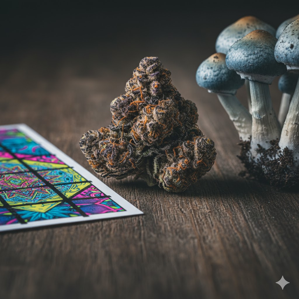 ¿Mezclar Cannabis con Psicodélicos? Pros, Contras y lo que Nadie te Cuenta
