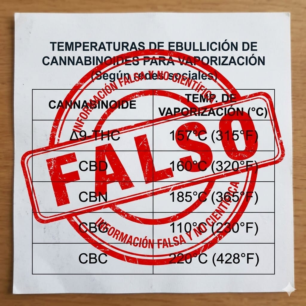 NO, vaporizar a temperaturas específicas no te permite elegir que cannabinoides inhalas.