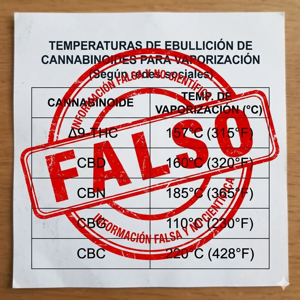 NO, vaporizar a temperaturas específicas no te permite elegir que cannabinoides inhalas.